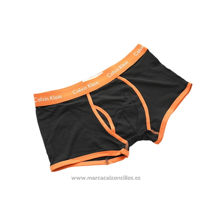 Boxer Calvin Klein Hombre 365 Naranja Negro